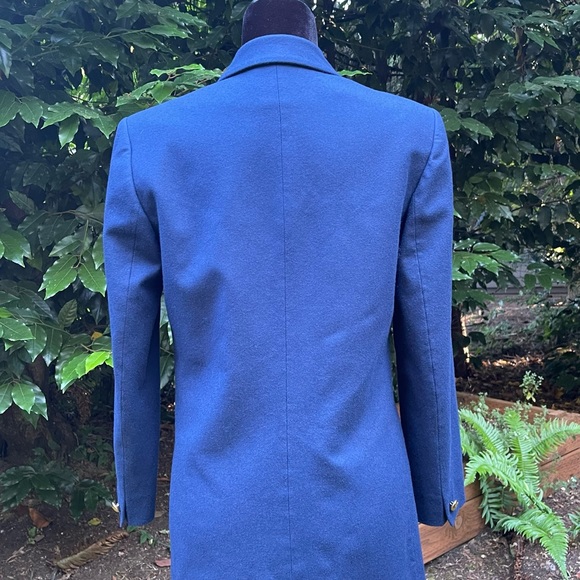 Vintage Pendleton Solid Dark Blue Wool Button Blazer Jacket - Picture 5 of 12
